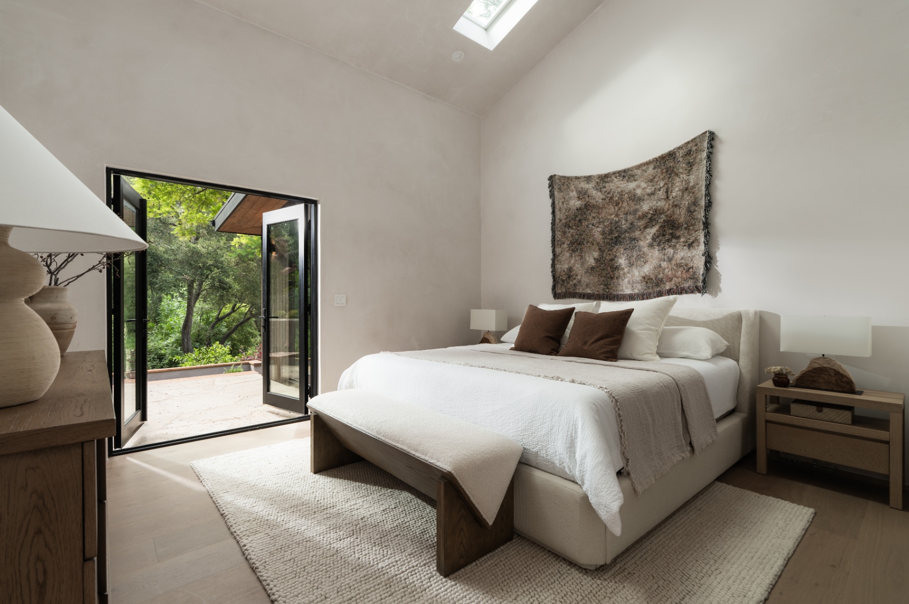 Bedroom suite with garden-facing doors