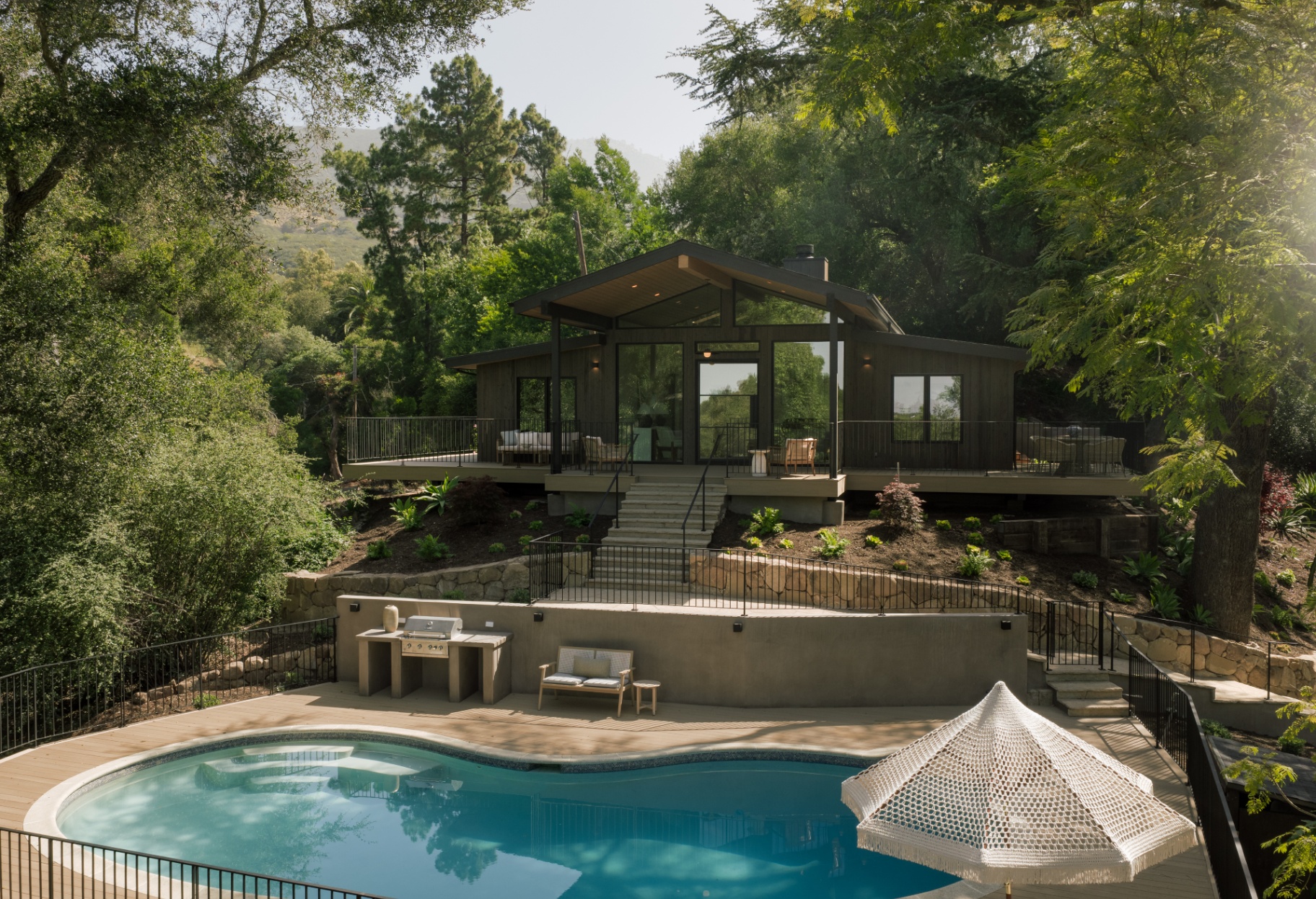 Rear elevation above the pool terrace